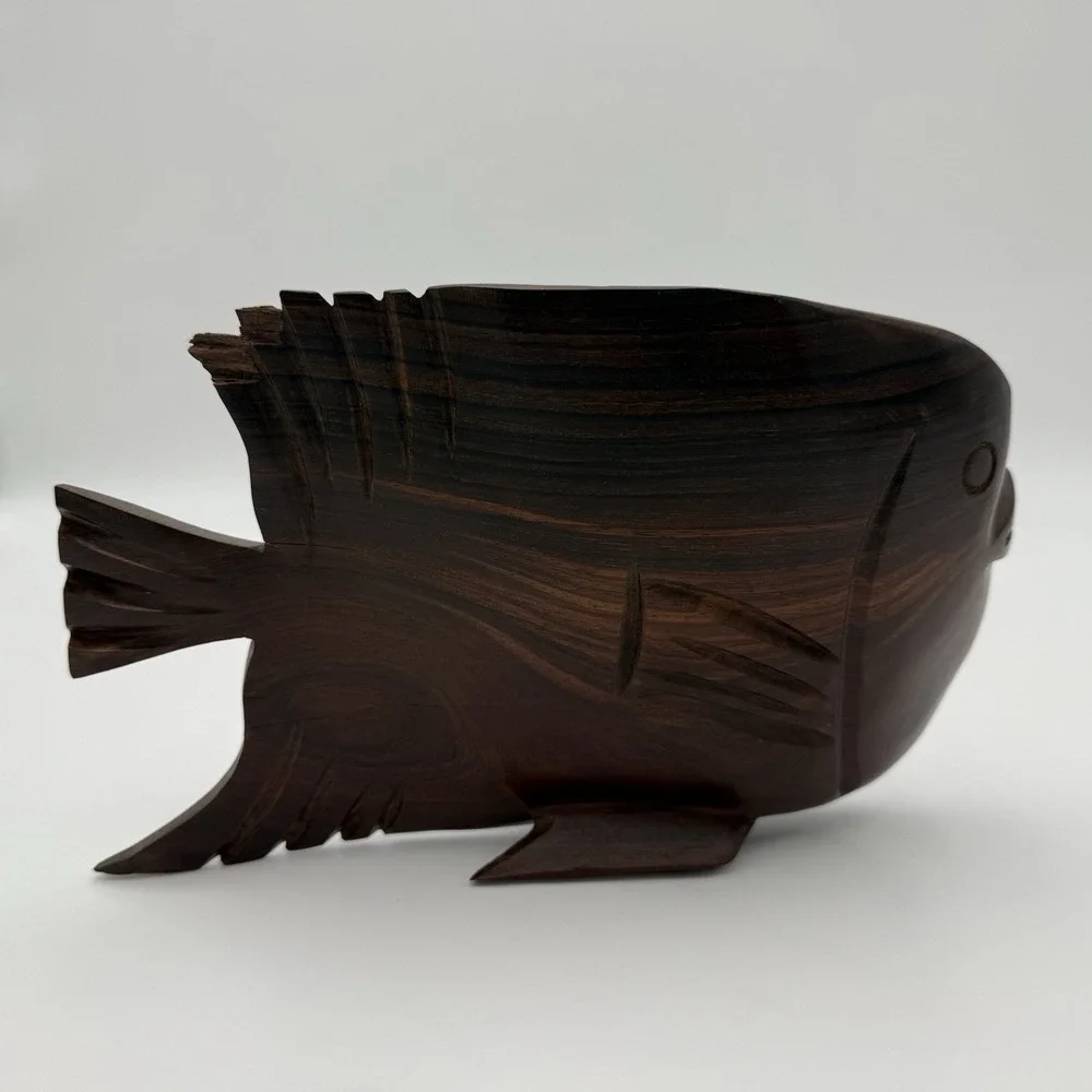 Vintage Wooden Fish Tropical‎ Hand Carved Beach Decor Carved Figurines